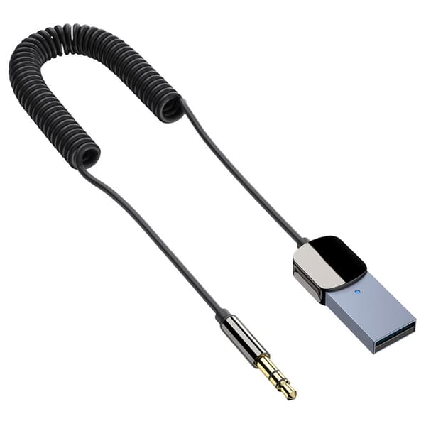 Bluetooth-modtager til bil, USB Bluetooth Aux-adapter 5.0-modtager med 3,5 mm AUX-stik og USB-adapter Plug and Play