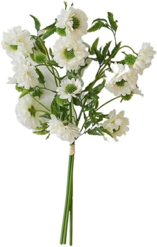 Kunstig rosebuket til stueindretning (hvid vindmøllemarguerit) 2 stk.