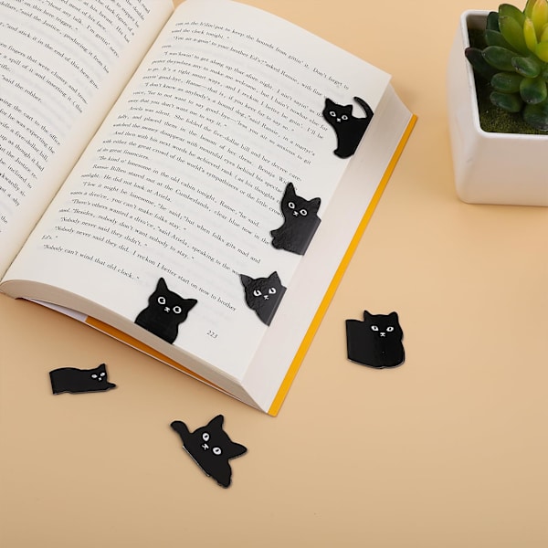 Magneettiset kirjanmerkit, 7 kappaletta lajiteltuja söpöjä kirjanmerkkien pidikesarja Kawaii-kissan magneettisivumerkit 2