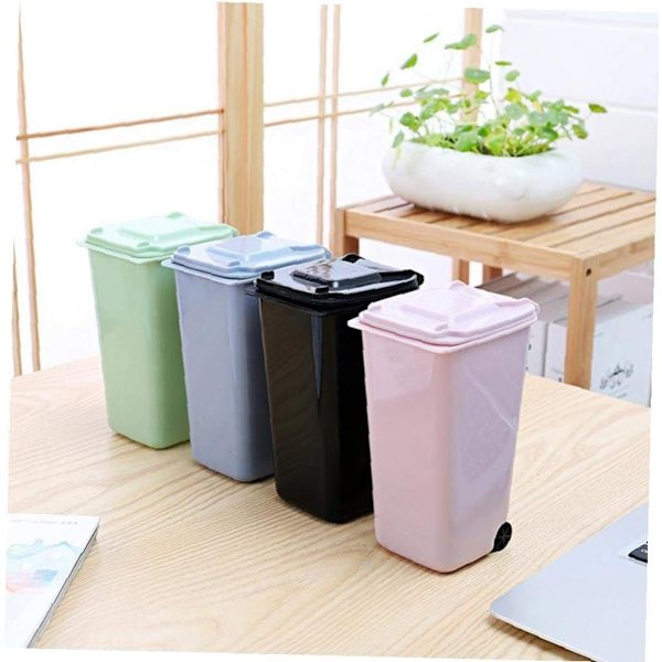 4-pack kontorsmaterial Wheelie Mini papperskorg