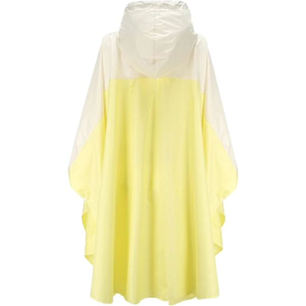 Regnjakke Dame Herre Regnponcho Regnfrakk Vanntett Lett Regnklær med Hette Regnkappe Jakke Regnponcho Kappe beige+yellow