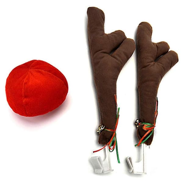 Julbilsdekoration Älg & Nos-set Ren Xmasdekor Brown