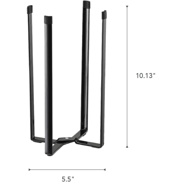 Monikäyttöinen keittiön astiankuivain, pulloteline, biojäteastia, taitettava, teräs, akryylihartsi, musta, K 20 cm black