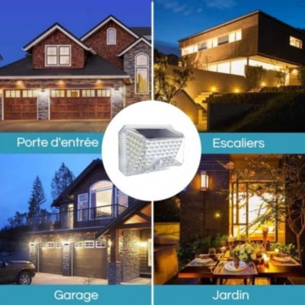IP65 LED-solcellslampor med rörelsesensor - Kallt vitt 6000K (143x53x101 (mm))