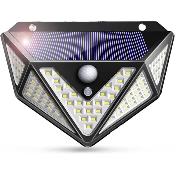 100 LED bredvinkelsolcellelys 1pc