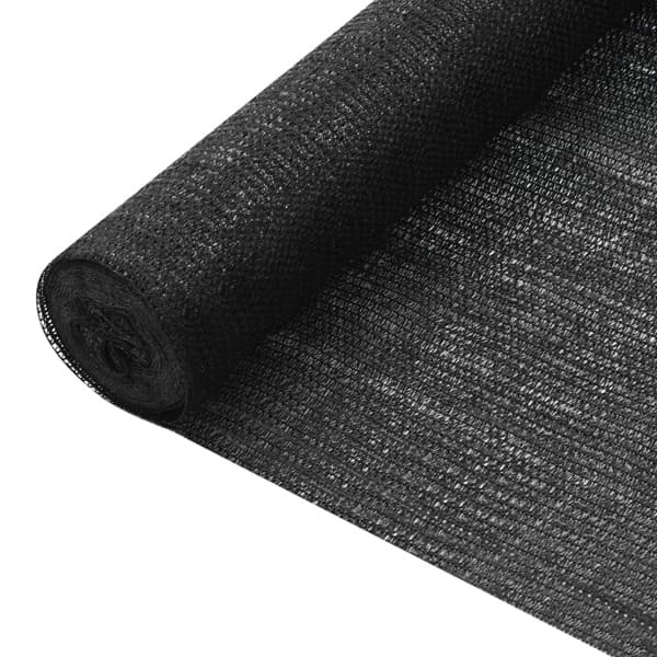 vidaXL Privatlivsnet Sort 1,8x25 m HDPE 75 g/m²