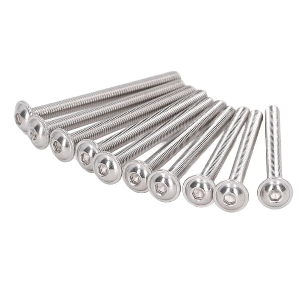 Flensbolter Flens Knapphodeskruer Sett, 50 stk A2-70 Rustfritt Stål Socket Caps Bolter M3x30mm