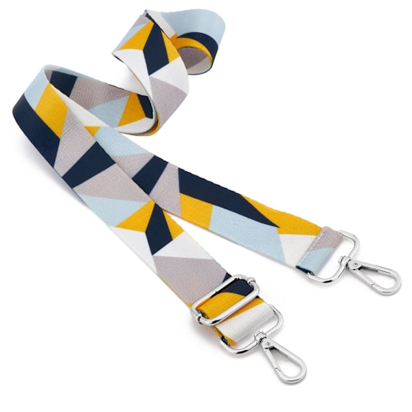 Silver Buckle Bred Axelrem Justerbar Ersättningsbälte Crossbody Canvas Väska Handväska((3.5CM) Färg21)
