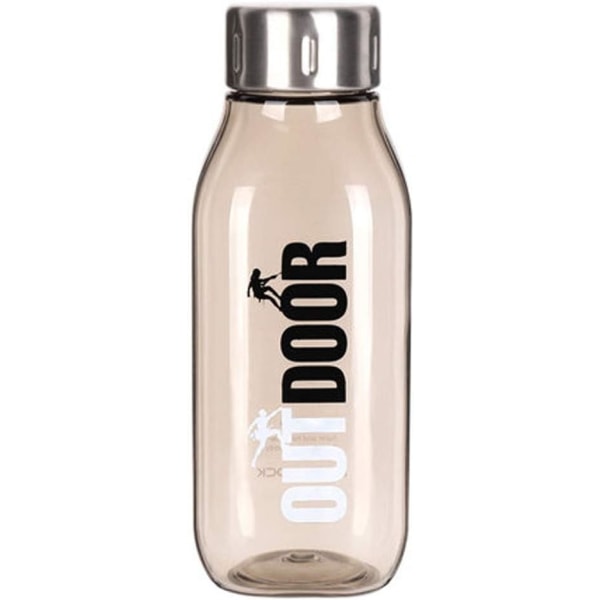 Vattenkopp Vattenflaska, 19,6/30,4 oz BPA-fria vattenflaskor av plast, med lock Vattenkopp (Färg: Orange, Storlek: 900ML) brown