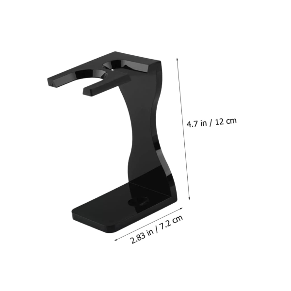 Barberhøvelstativ i akryl for skjeggbørsteholder, sikkerhetsbarberhøvelstativ for skrivebord, hjem, bad, reise, svart