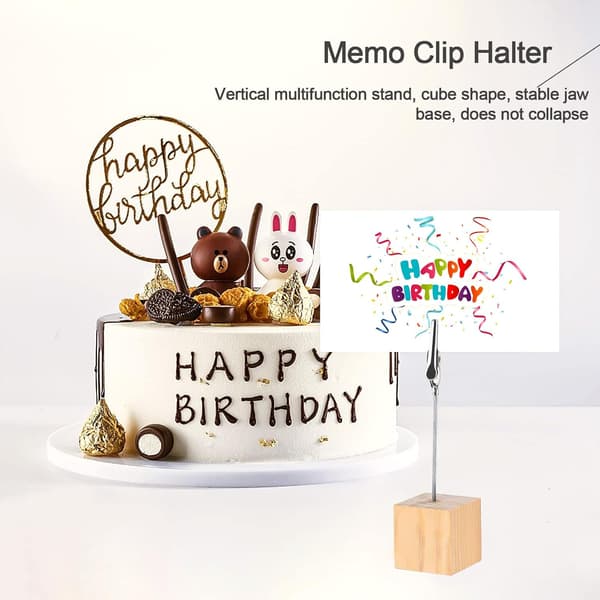 20 stk Memo Clip Holder wood