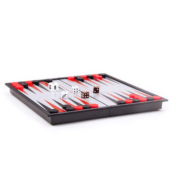 Foldbart magnetisk Backgammon bærbar brettspillsett