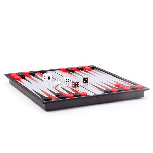 Taitettava magneettinen backgammon-lautapeli