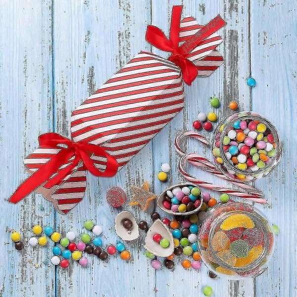 Julgodisbox 50 Delar Julklappsbox För Presentinslagning, Röd
