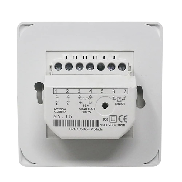 Elektrisk gulvvarme AC 220V 16A føler, mekanisk gulvvarmetermostatregulator, manuel rumtermostat