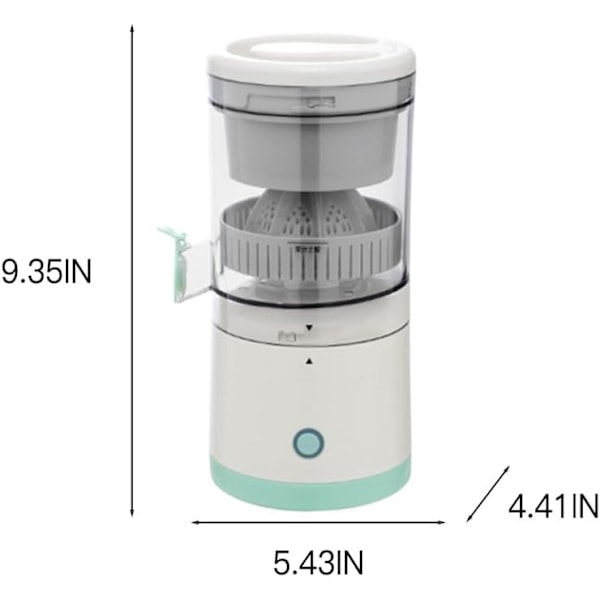 USB-oppladbar elektrisk juicer bærbar elektrisk sitrusjuicer automatisk håndfri sitronpresser juicer for appelsin sitron grapefrukt