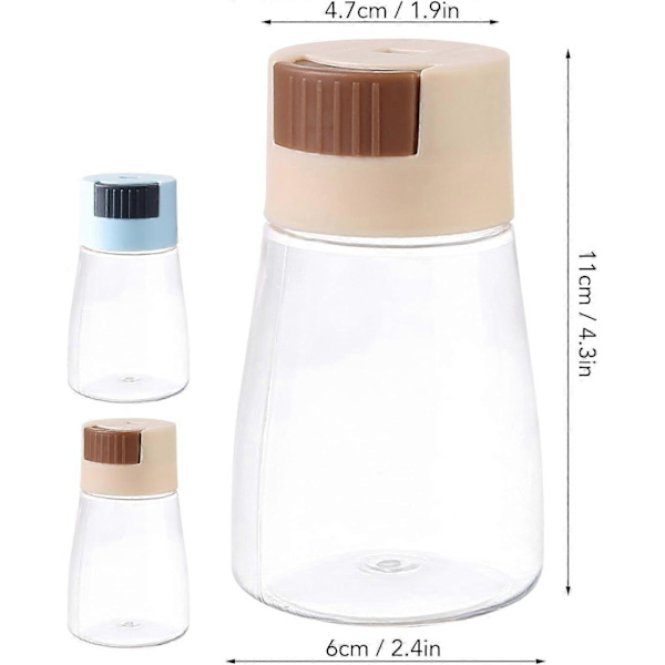 Salt- og peberkværn, 2 stk. Nem differentiering, tryktype, plastik