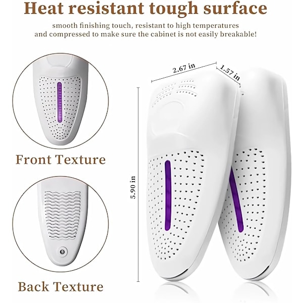 Støvletttørker Sko tørker, Bærbar fottøy tørker maskin med automatisk temperaturkontroll for regnfulle årstider vinterreise for sko, hansker, sokker