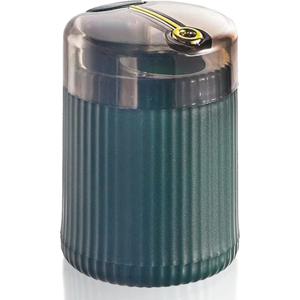 Automatisk tandstikdispenser, Pop-up automatisk tandstikdispenser, bærbar tandstikholder uden tandstik (mørkegrøn)