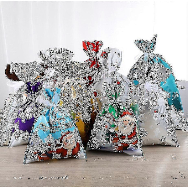30 st Dragsko Julväskor Blandade Julklappsväskor 10 Designer Julklappsväskor Slumpmässigt mönster