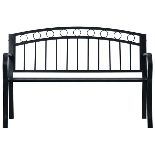 vidaXL Puutarhapenkki 125 cm Musta Teräs
