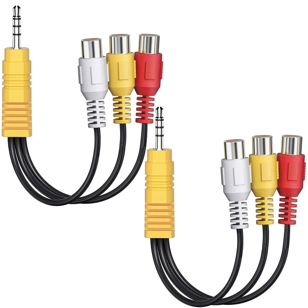 3,5 mm:n AV-kaapeli RCA-liitäntään, 6 tuuman komponentti 3,5 mm:n ääni-/videolähtöön