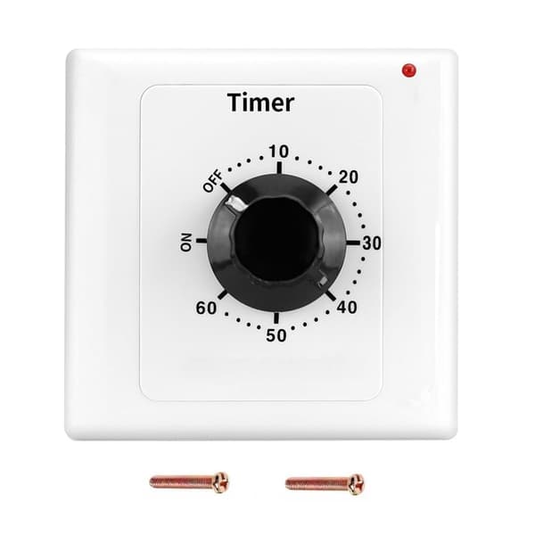 60 Minuters Timer, AC 220V, 15A, Intelligent Mekanisk Nedräkningstimer, Tidbrytare, Panel Timer Kontrollvred 86