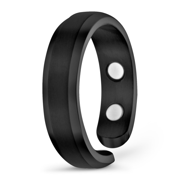 Smarter LifeStyle Elegant Titanium Magnetisk Ring  Sort