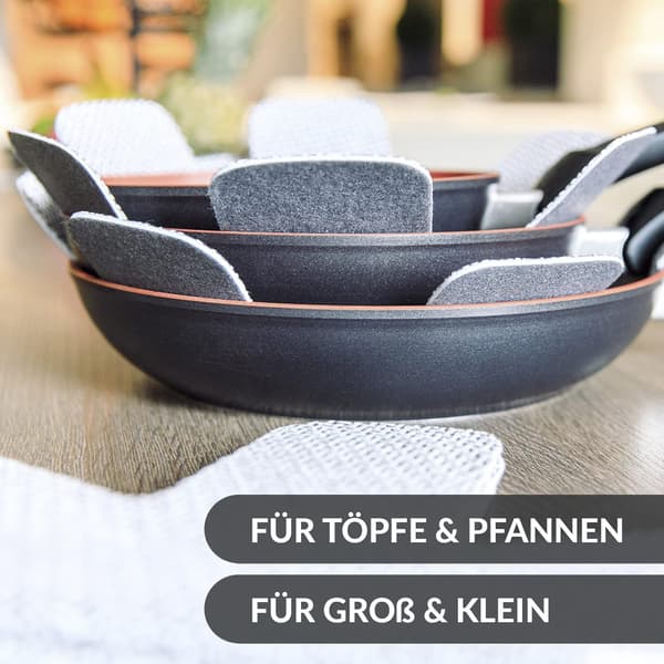 Filtskjold til pander - sæt med 5 - 38 cm - XL pandeskjold - stabelbeskyttelse til perfekt pandebeskyttelse (grå) gray