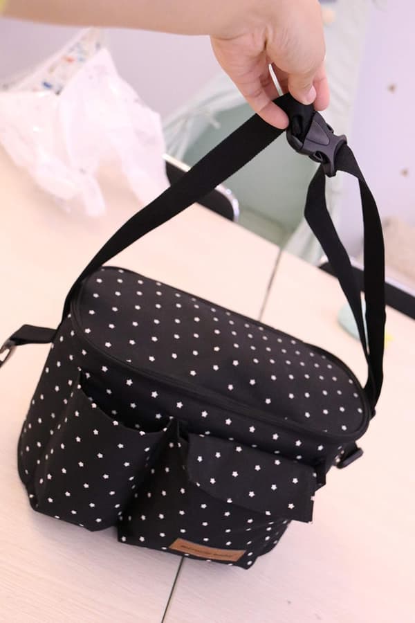 Barnevognposearrangør Barnevognpose Baby Universal Multifunksjonell Oppbevaringspose (Svart Stjerne) Black Star
