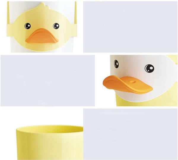 Barnetoalettbørsteholder veggmontert (gul) Yellow
