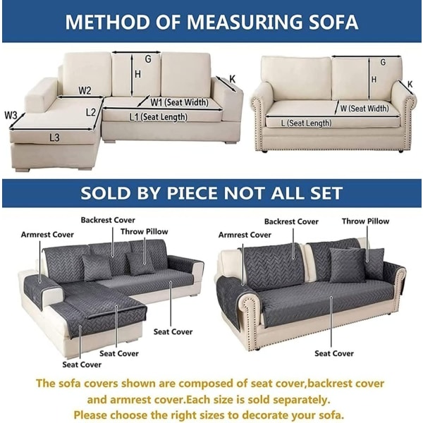 Sammetsöverdrag för soffa, mjukt sofföverdrag L-form, halkfri sofföverdrag, gosig sofföverdrag, hörnsofföverdrag, soffskydd för hundar 70*70cm