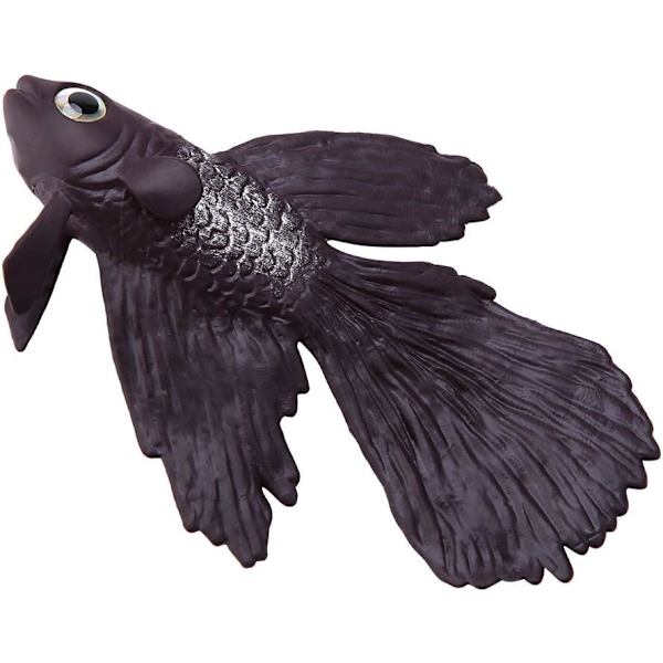 Akvariefisk Skål Plast Svømning Guld Fisk Betta Fisk Sjov Kunstig Silikone Lille Fisk Livagtig Falsk Fisk(Brun Betta Fisk)