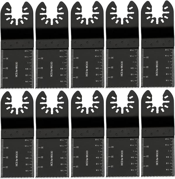 10 stk. 34mm multiværktøjsblade oscillerende klinge kulstofstål multifunktionsværktøjer DIY til savningsskæring