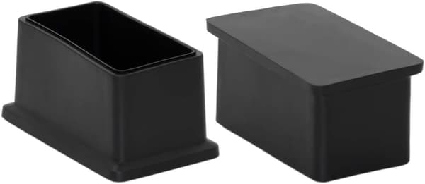 8-pack rektangulära stolsbenshättor, halkfria PVC-golvskydd 25 x 50 mm (1\" x 2\")