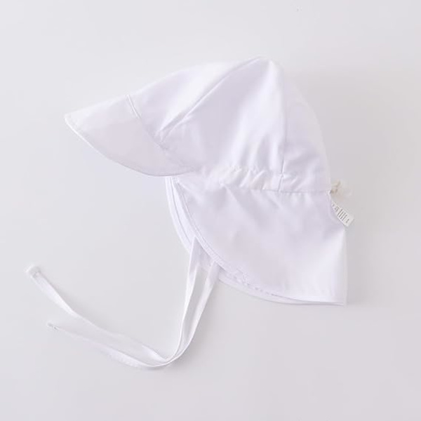 Barnens solskyddande hatt utomhus andningsbar mesh baby solhatt strandhatt resehatt, vit