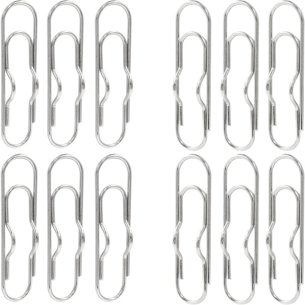 12 st metallpennhållare klämmor för anteckningsbok - Gyllene rostfritt stål pappersklämma multifunktionella pennhållare, silver