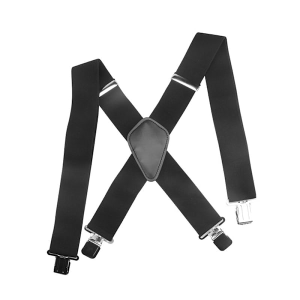 50mm brede krydsseler til herre-motorcykelbukser, ultra-resistente, justerbare og elastiske, sorte