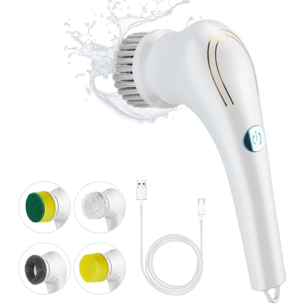 Multifunctional Cleaning Brush with Cordless Heads for Kitchen, Bathroom, Wall, Window, Tile, Bathtub, Car Cleaning