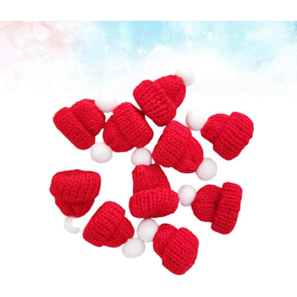 10 stk. Mini Julehat Red