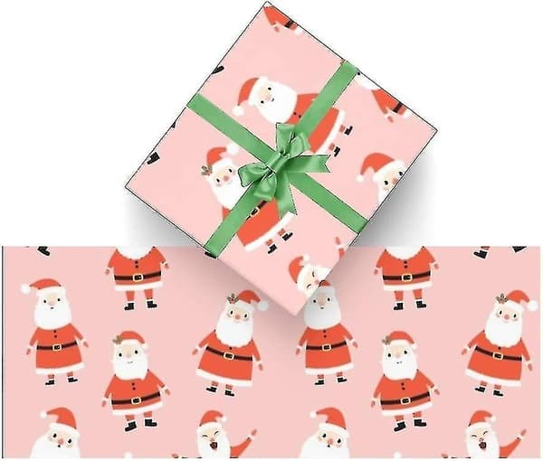Presentpapper Söt Jultomte Jul Rosa För Julklapp