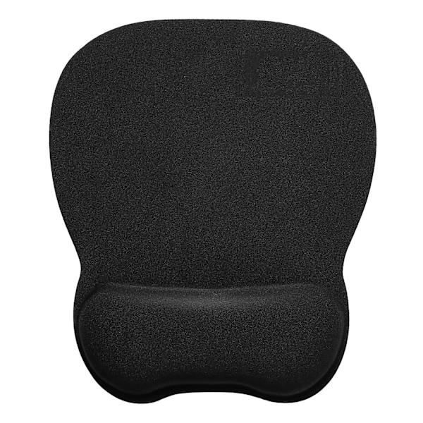 Musemåtte med memory foam håndledsstøtte, 4mm musemåtte med skridsikker gummibase, sort