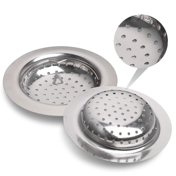 Kitchen Sink Strainer with Handle - Stainless Steel Sink Strainer with Handle - Kitchen Tray Grid - Easy to Clean