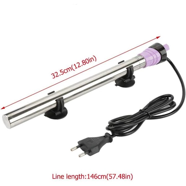 Akvarievarmer, Automatisk Termostatisk Akvarievarmerstang i Rustfrit Stål, Eksplosionssikker (300W)