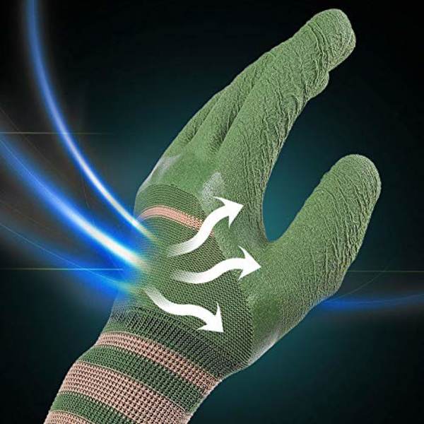 4 par MULTI-PURPOSE HANDSKAR Trädgårdshandskar för män och kvinnor (gröna)