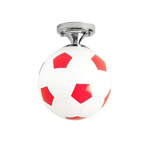 20cm Fodbold Loftlampe - LED Loftlampe til Indendørs Bar, Børneværelse, Soveværelse red