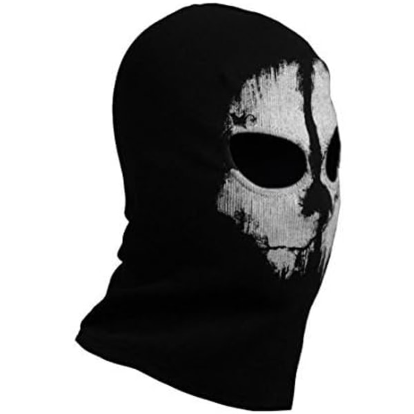 Unisex Ghost Print Strumpa Balaclava Mask Bra för Krigsspel Halloween Cosplay Print-2