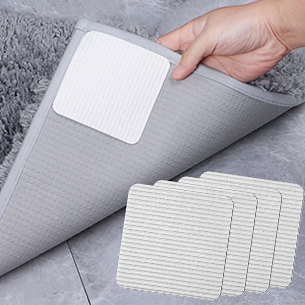 Mattgrepp halkfri matta vakuumteknik halkfri underlägg för parkettgolv halkfri matta matta halkfri antikrullning 10 x 10 cm 4-pack 4pcs
