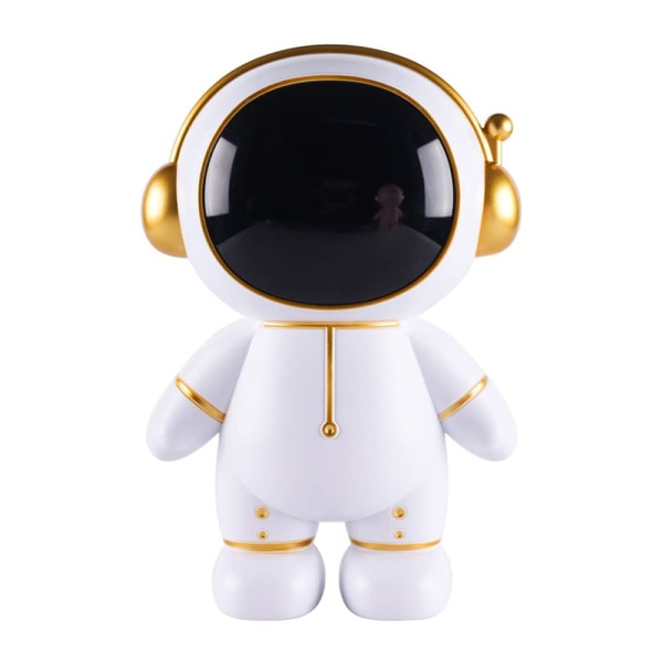 Astronaut Sparebøsse Møntbank Rummand Sparbøsse Astronaut Figur Dekoration Desktop Skulptur Statue (Guld) Gold