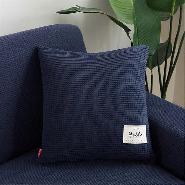 Soffdynasöverdrag, soffdynasöverdrag, stretch, elastiska dynöverdrag, överdrag för soffdynor, halkfritt tyg tartan (mörkgrå, 1 st